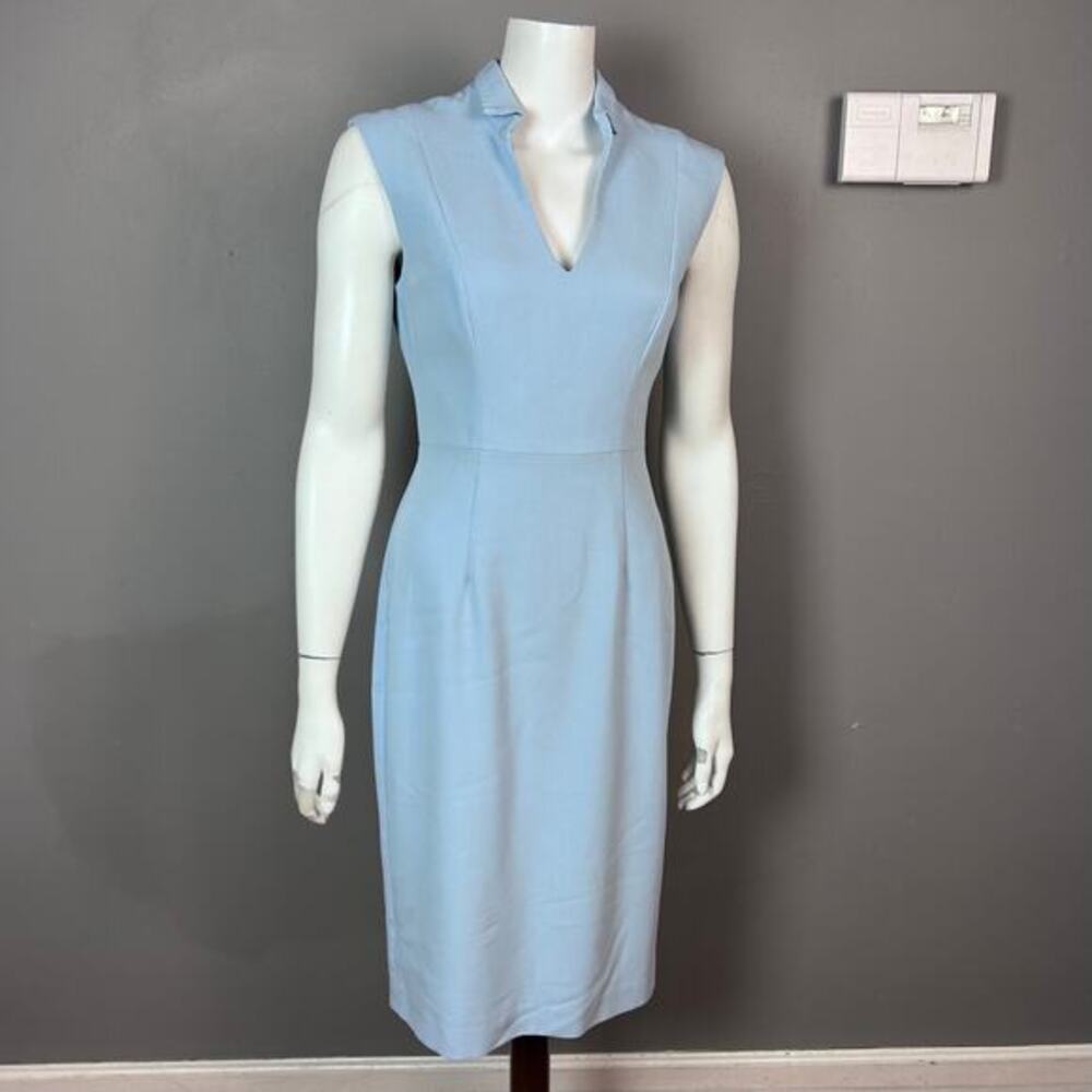 Black Halo dress size‎ 4 pencil collar tennis Polo baby blue sleeveless preppy